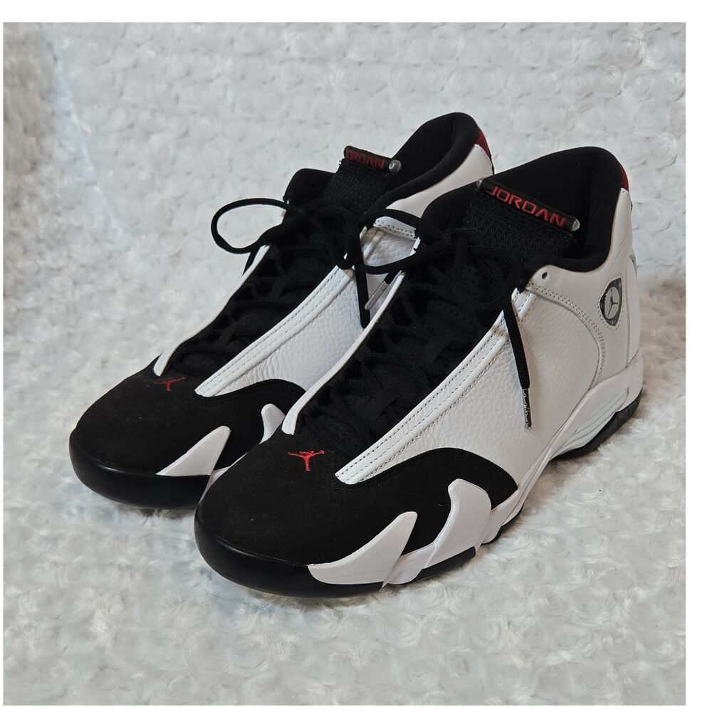 Jordan Air Jordan 14 Retro 2024 Black Toe White/Red/Black Sneakers 487471-160